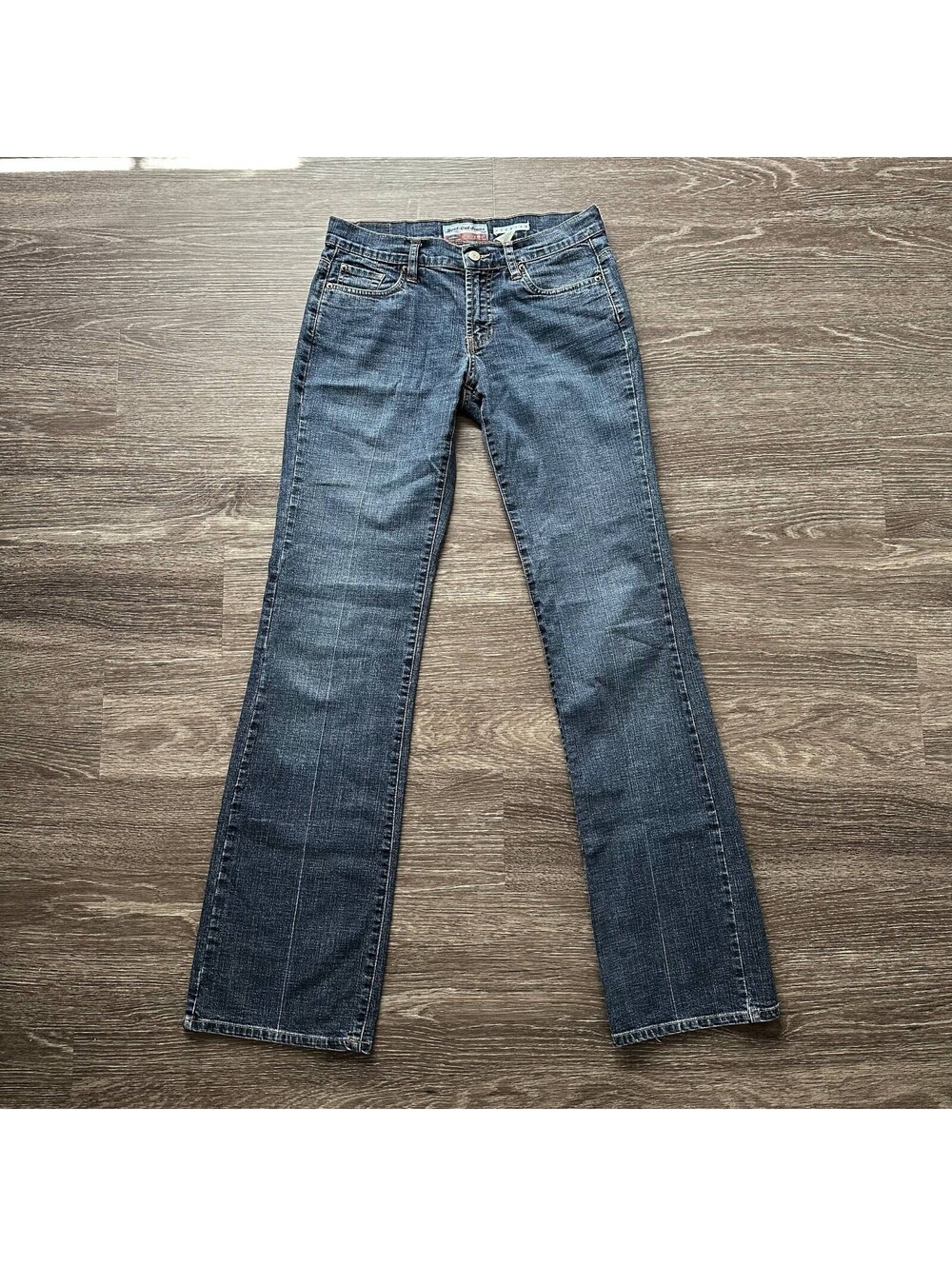 Y2K Old Navy Ultra Low Waist Bootcut Jeans Blue Stretch Denim Womens 2 (30x34)